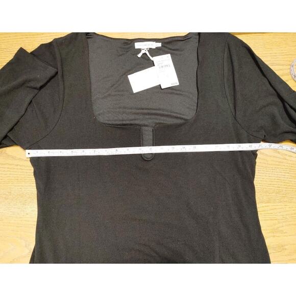 Good American U-Ring Long Sleeve Bodycon Midi Dress Black001 Womens Size 6 NWT - Picture 8 of 10